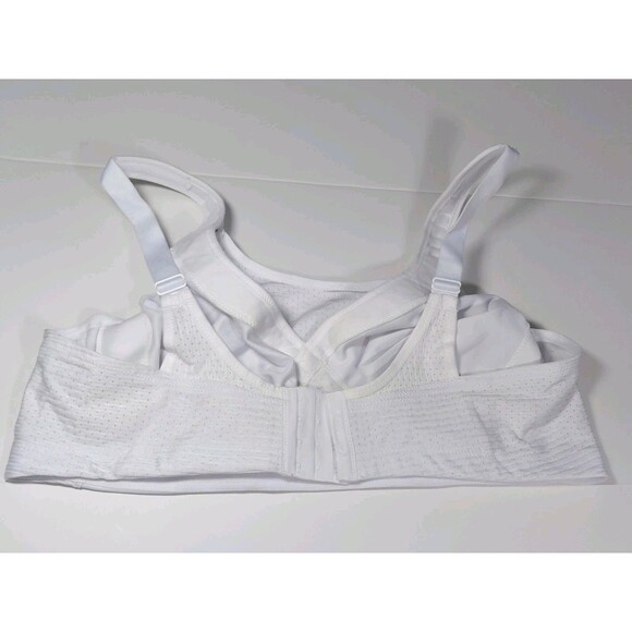 Glamorise Sport Bra 46B White Support Adjustable Strap No Wire/Padding - Picture 6 of 9